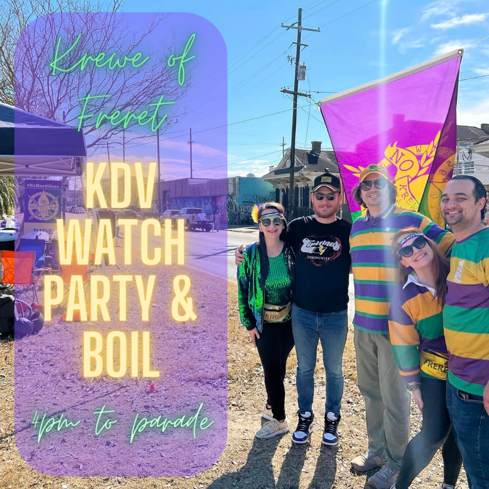 Krewe du Vieux Watch Party & Crawfish Boil